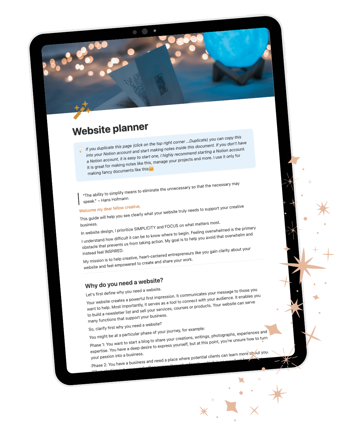website plannner mockup ipad Website plannner mockup ipad